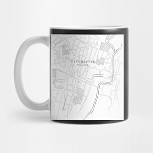 Winchester England Map Illustration Mug